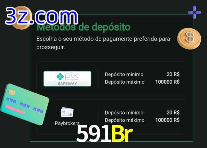 O cassino 591Br oferece uma grande variedade de métodos de pagamento